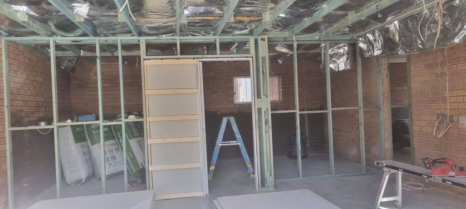 Steel and timber wall framing